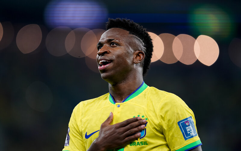Vinícius Junior trong màu áo tuyển quốc gia Brazil